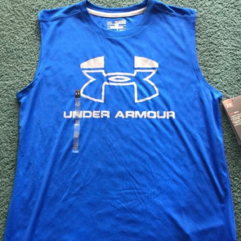 Royal blue under armour tank top